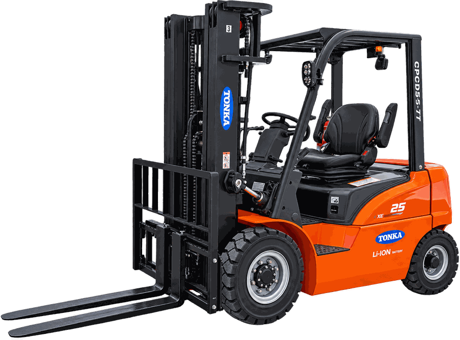 Montacarga eléctrico Tonka de 2.5 toneladas con batería de litio