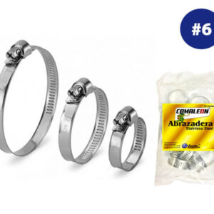 ABRAZADERA STAINLESS STEEL #06 ANCHO 8MM