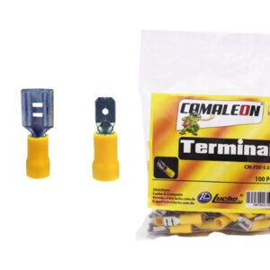 TERMINAL PLANO MACHO INSULADO #10-12