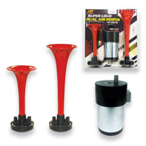 BOCINAS DUAL ROJAS + RELAY/COMP. AIRE