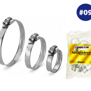 ABRAZADERA STAINLESS STEEL #09 ANCHO 12MM